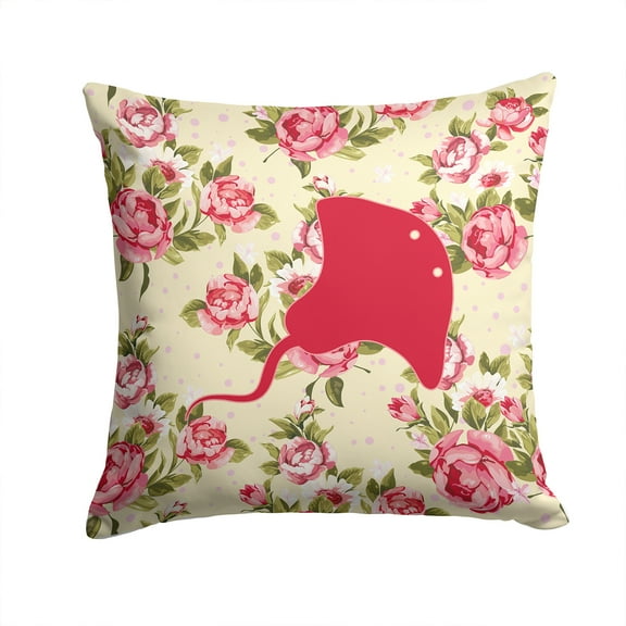 Stingray Shabby Chic Yellow Roses Fabric Decorative Pillow