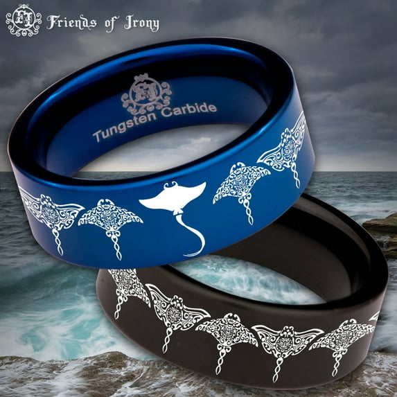 Stingray Tungsten Carbide Ring