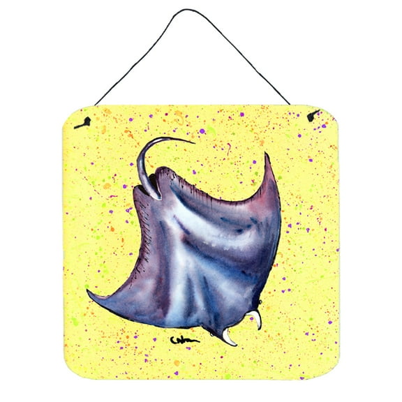 Stingray on Yellow Wall or Door Hanging Prints