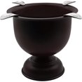 thumbnail image 1 of Stinky Cigar Tall Cigar Ashtray with 4 Stirrups for Indoor & Outdoor Use | Windproof Design with 4.25 inch Deep Bowl for Cigars, Perfect Cigar Accessory for Aficionados & Home Decor - Chocolate Brown, 1 of 14