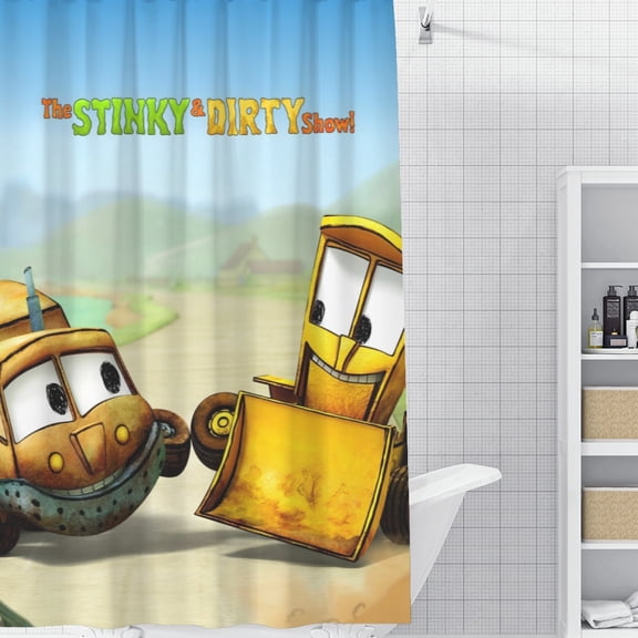 Stinky and Dirty-theme Bathroom Shower Curtain Home Decor,Bath Curtains Durable Waterproof Bath Curtain , Adluts Girls Boys Bathroom Decor House Gifts 52x71inch130cmX180cm