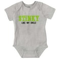 thumbnail image 1 of Stinky Like Uncle Smelly Nephew Niece Romper Boys or Girls Infant Baby Brisco Brands NB, 1 of 6