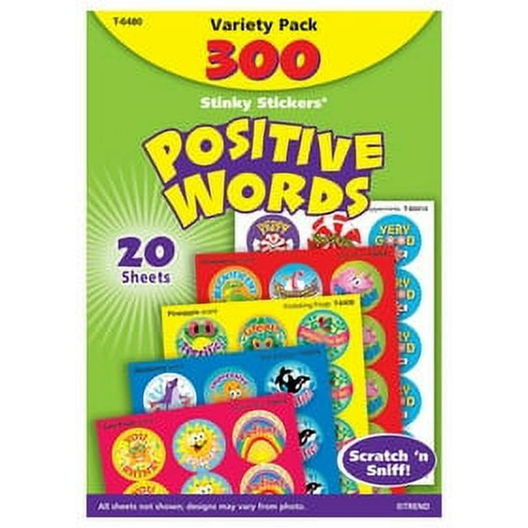 Stinky Stickers Variety Pack, Positive Words, Assorted Colors, 300/Pack Stinky Stickers Variety Pack, Positive Words, Assorted Colors, 300/Pack