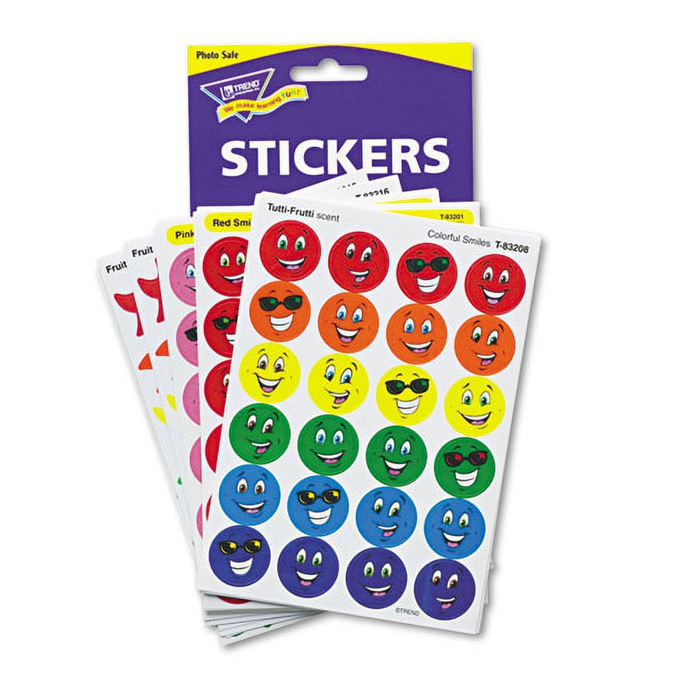 Stinky Stickers Variety Pack, Smiles and Stars, Assorted Colors, 648/Pack Stinky Stickers Variety Pack, Smiles and Stars, Assorted Colors, 648/Pack