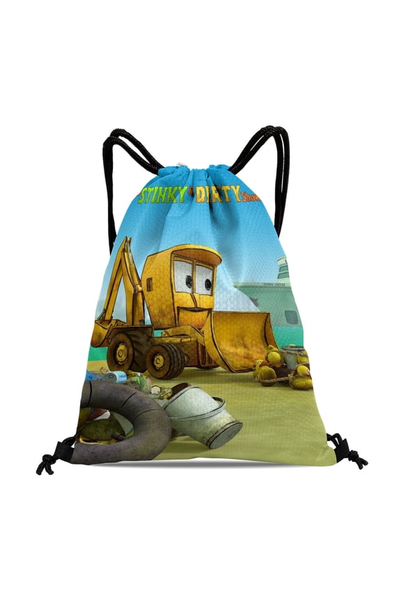 Stinky and Dirty Drawstring Backpack Bag Party Favors Goodies Merch Gym Waterproof Swimming Beach Fans