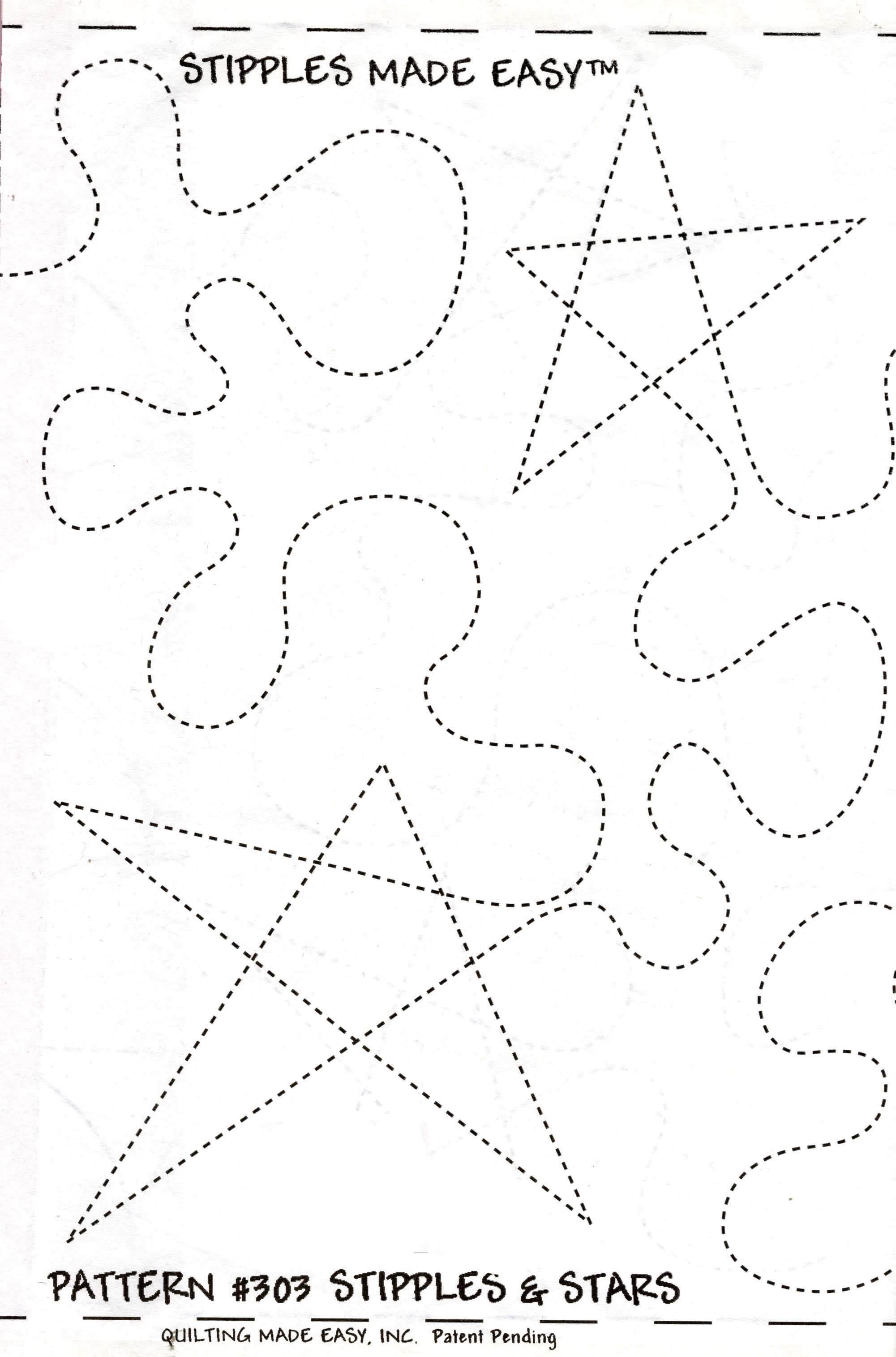 Quilt Pattern Roll Stipples  Stars 9 1/2in x 26'