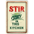 thumbnail image 1 of Stir Crazy in This Kit Metal Poster by DC | Vintage Tin Sign Wall Art for Indoor Use | 8x12" Rust-Free Aluminum Decor for Kitchen | UV Protected & Weatherproof Print | Made in USA, 1 of 7