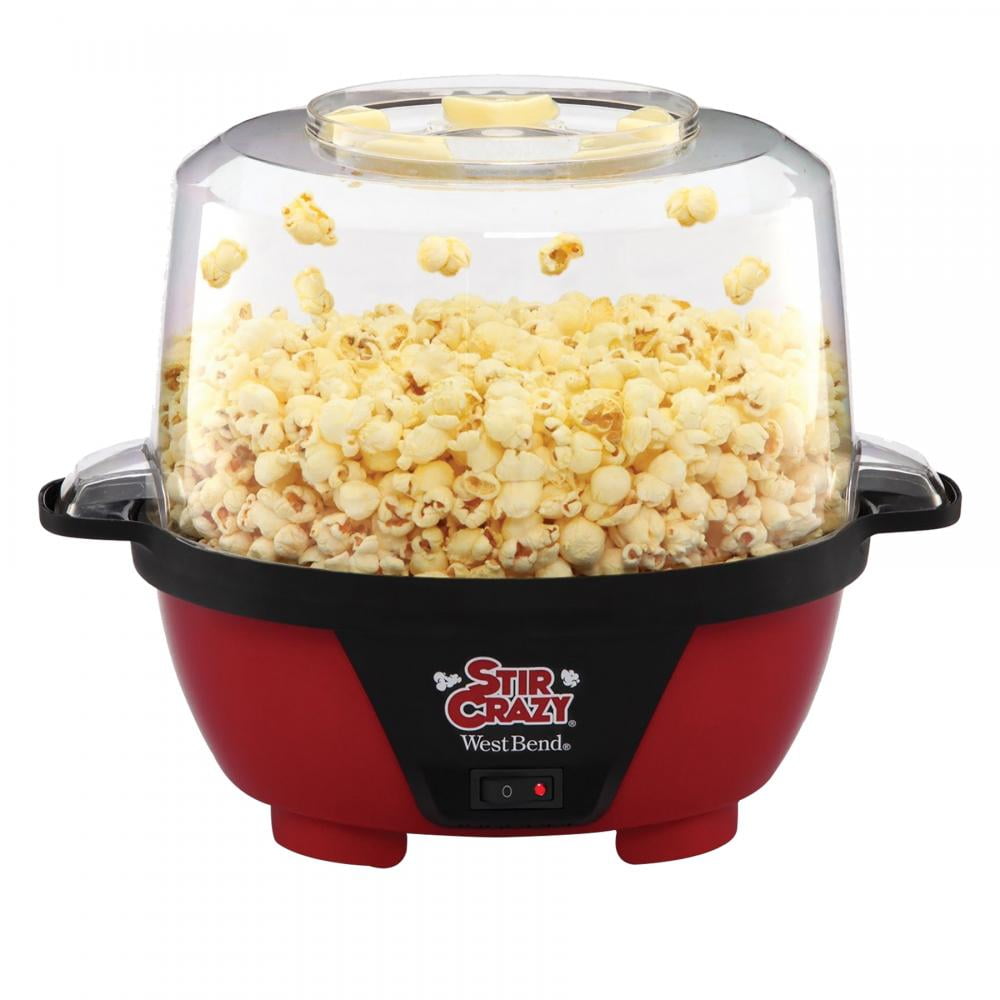 Great Northern Popcorn 6.5qt Stovetop Popcorn Maker with Stirrer, Red
