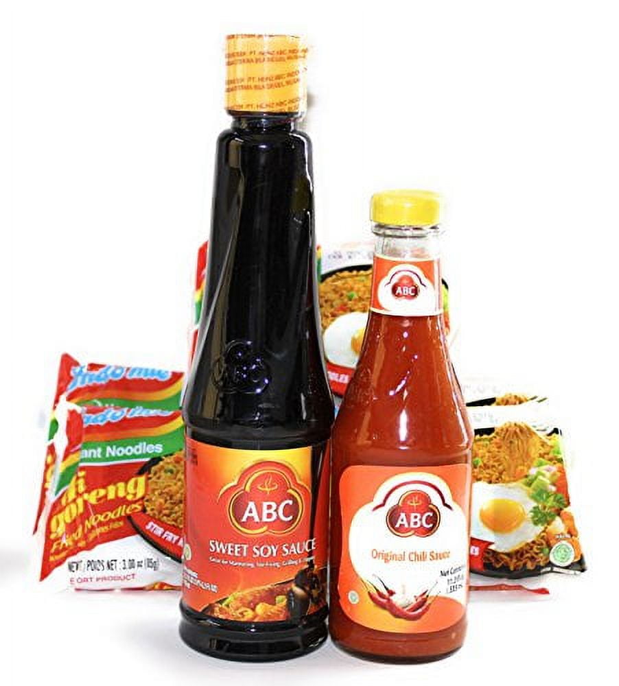 Stir Fry Sauce Sweet & Spicy Variety Pack ABC Sweet Soy Sauce Kecap Manis 20.2 Oz Bottle & ABC