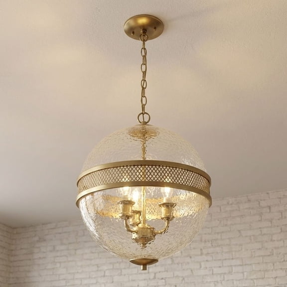 Stirling 3-Light Pendant in Warm Brass