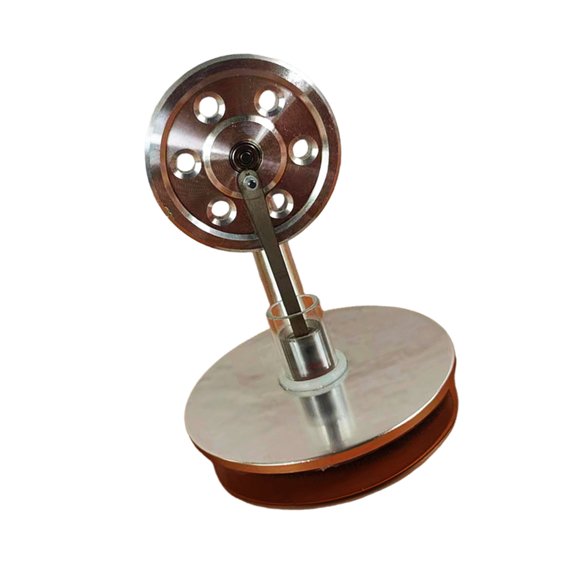 Stirling Engine For Science Projects Classroom Demonstration With Reflective Stainless Base