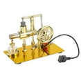 thumbnail image 1 of Stirling Engine Model Kit That Works, Balanced Single-Cylinder Hot Air Stirling Engine with USB Light for Physics Science Experiment Demonstration, 1 of 6