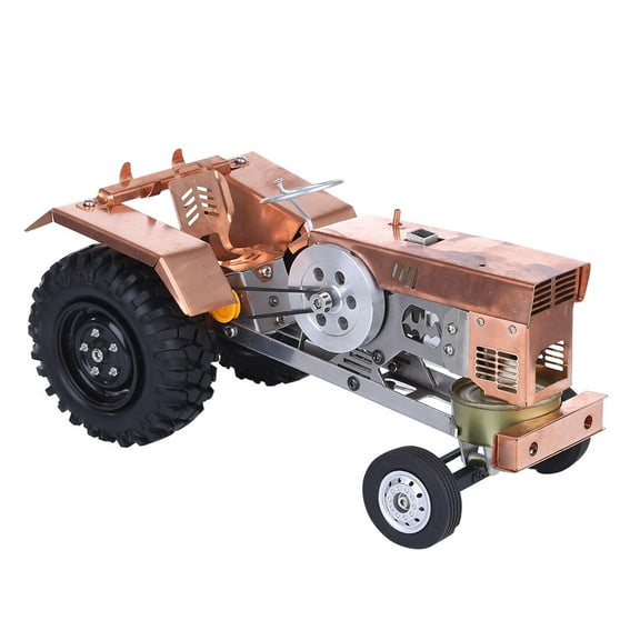 Stirling Engine Model Kit That Works, Tractor-Shaped Air-Cooled Stirling Engine for Physics Education Demonstration & Collecting
