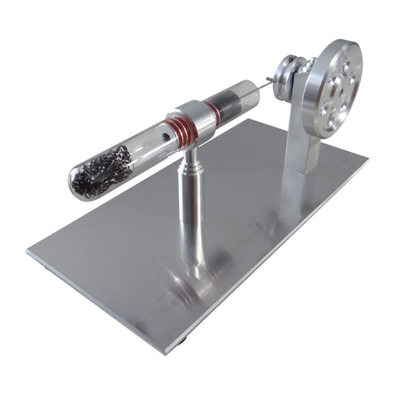 Stirling Engine Model Kit That Works, Fully Assembled Single Cylinder Hot-Air Stirling Engine with Quartz Glass Heater, Science Experiment & Physics Educational Kit for Adults