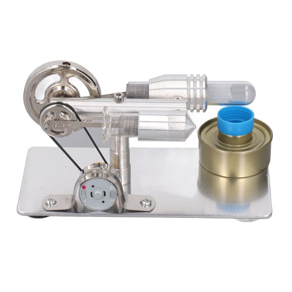 Stirling Engine Motor Model Kit - Educational Physics Electricity Generator with LED Light