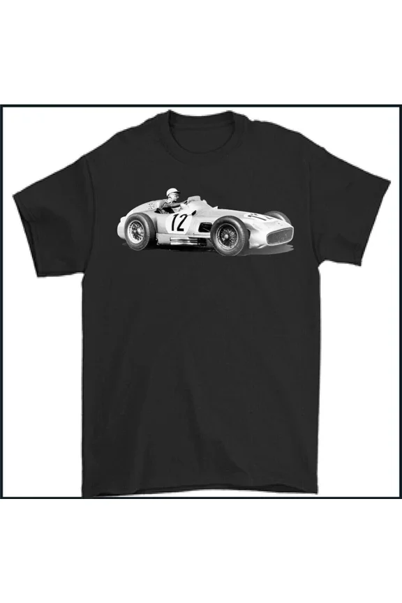 Stirling Moss T-Shirt, F1, Motor Racing, Racer, Rally, Car, Driver, Sir, Tee,Top