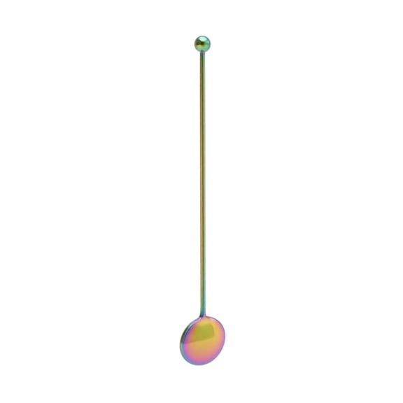 Stirrer with Round Top Disc Design Swizzle Stick for Mixing Drinks Juice Coffee and Beverages Elegant Barware Accessory for Home Parties and Events, Multicolor