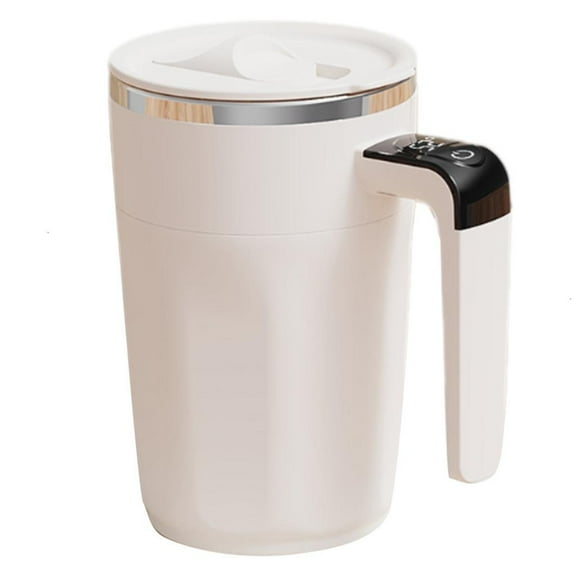 Stirring Mug Electric Rotating Magnetic Mixing Cup with LED Temperature Display