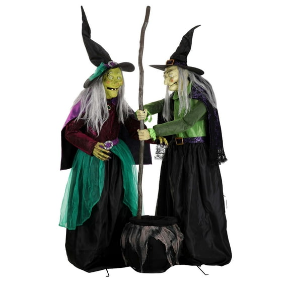 Stirring Up Trouble Animated Witch Decoration