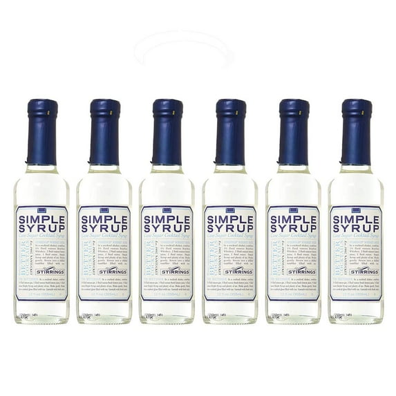 Stirrings Bar Ingredients Simple Syrup, 12 Fl Oz, 6 Pack