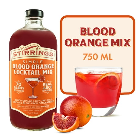 Stirrings Blood Orange Cocktail Mixer, 750ml