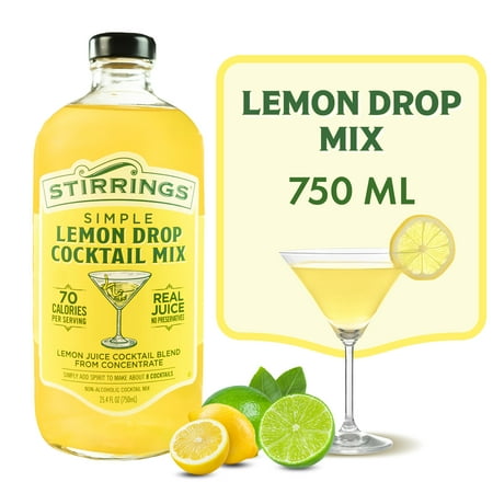 Stirrings Lemon Drop Cocktail Mixer, 750ml