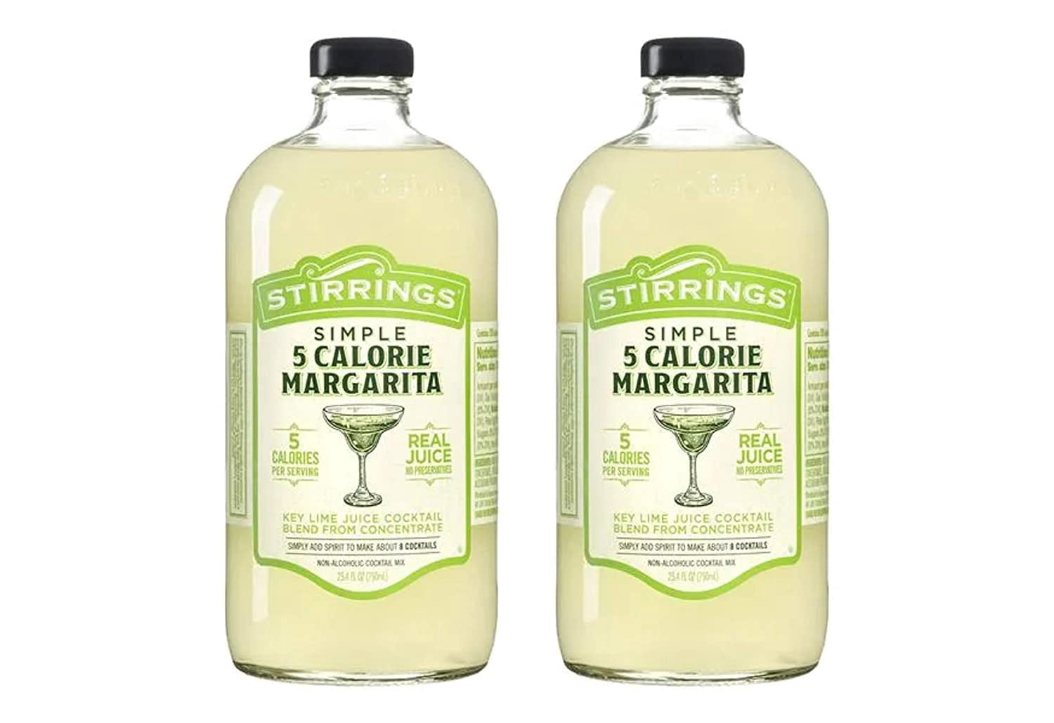 Stirrings NonAlcoholic 5 Calorie Margarita Cocktail Mix, 2Pack 25.4