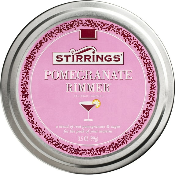 Stirrings Pomegranate Cocktail Glass Rimmer, 3.5 oz Tin