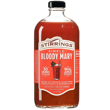 Stirrings Simple Bloody Mary Cocktail Mix 750ml Bottles - Real Juice No Preservatives - 90 Calories - Drink Mixer