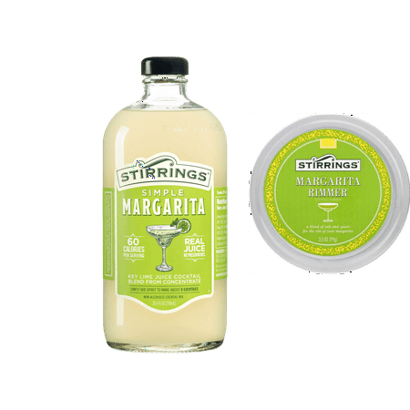 Stirrings Simple Margarita Non-Alcoholic Cocktail Mix & Margarita Cocktail Rimmer