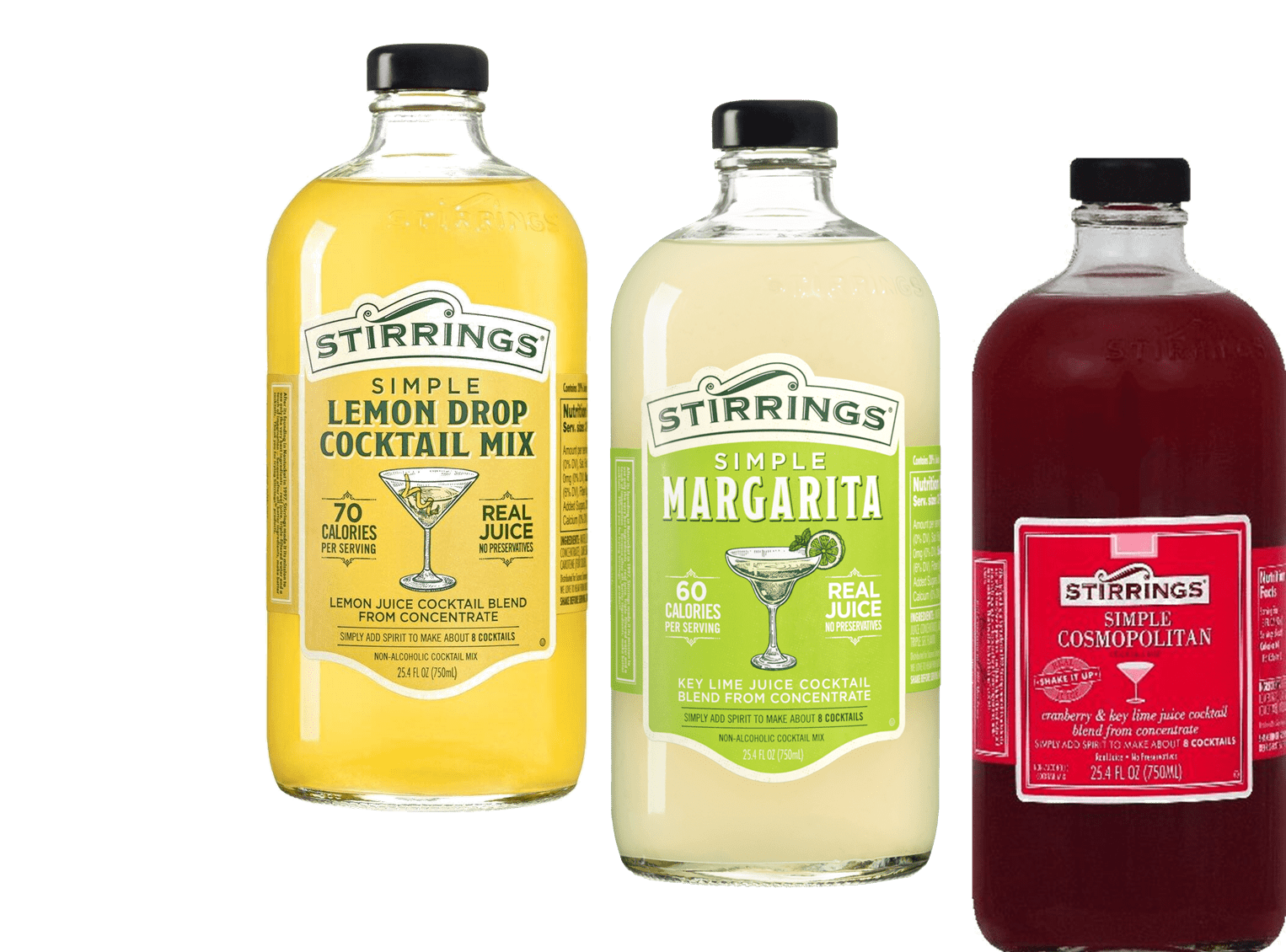 Stirrings Simple NonAlcoholic Lemon Drop, Margarita & Cosmopolitan