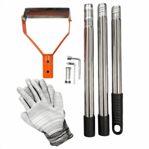Stirrup Hoe Gardening Tool, Hollow Trapezoidal Head Steel Hand Hoe with Adjustable Handle, Weeding Rake Scraper for Loosening Soil, Digging, Garden Cultivation (Size/Style as Pictured)