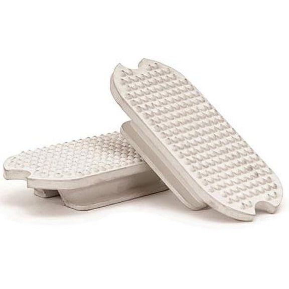 Jeffers Equine Rubber Fillis Stirrup Pads, White Pair – Replacement Inserts for English Stirrup Irons, Horse Riding Tack Accessory, Equestrian Saddle Equipment, Non-Slip Tread Pad for Riders, 4 3/4"
