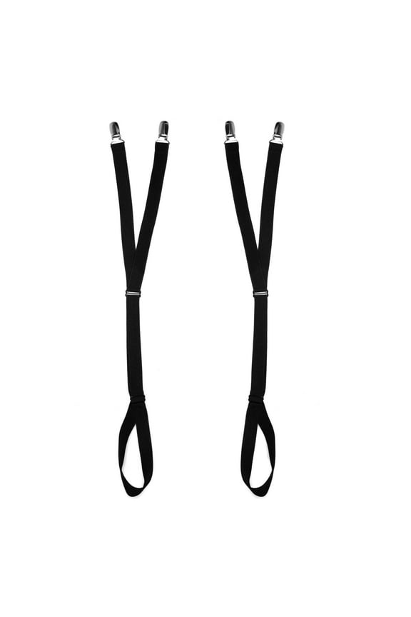 Stirrup Shirt Stays For Men (With Foot Loop) - Adjustable Elastic Shirt Stay