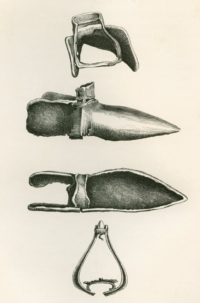Stirrups And Sollerets From The British Army Its Origins Progress And Equipment Published 1868 Canvas Art - Ken Welsh Design Pics (22 x 34)