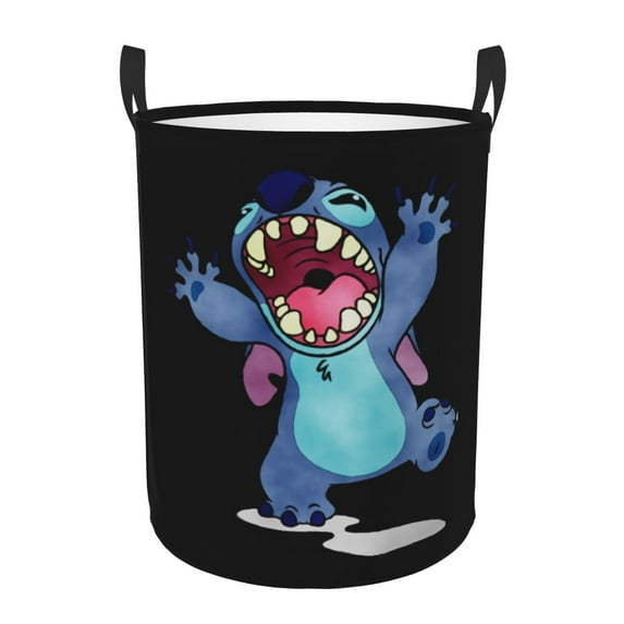 Stit-ch Laundry Basket Collapsible Cartoon Cute Clothes Hamper for Nursery Kids Toys Storage Bag