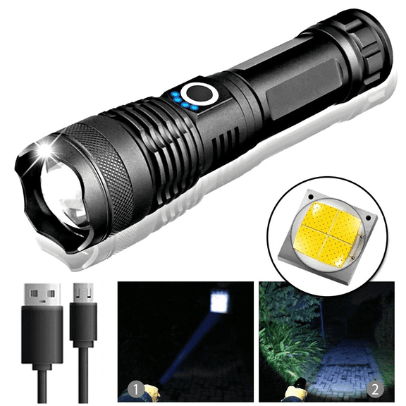 Stitay 90000LM LED Tactical Flashlight With Rechargeable Battery