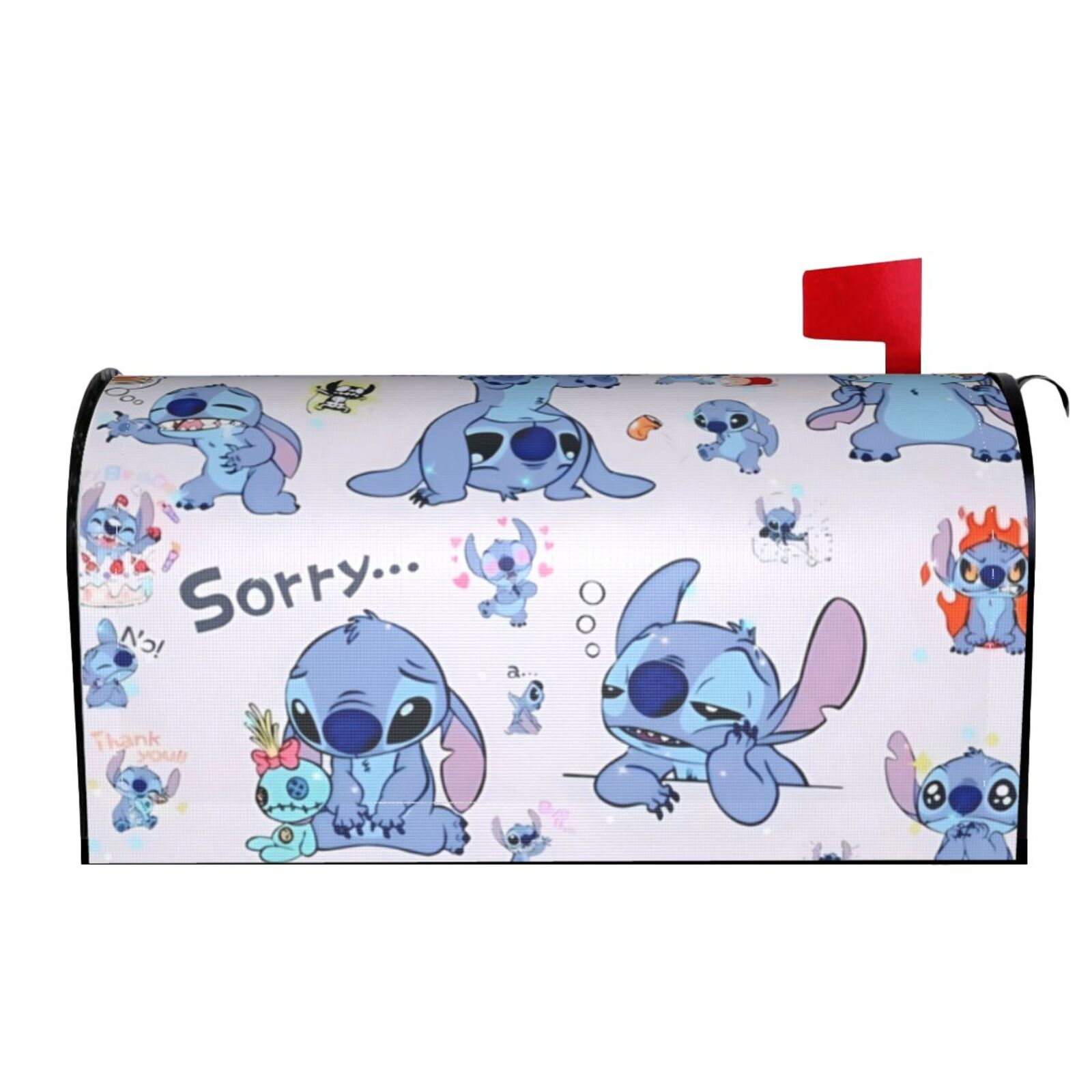 Stitch 10 Cartoon Character Mailbox Cover Magnetic Standard Size, Post ...