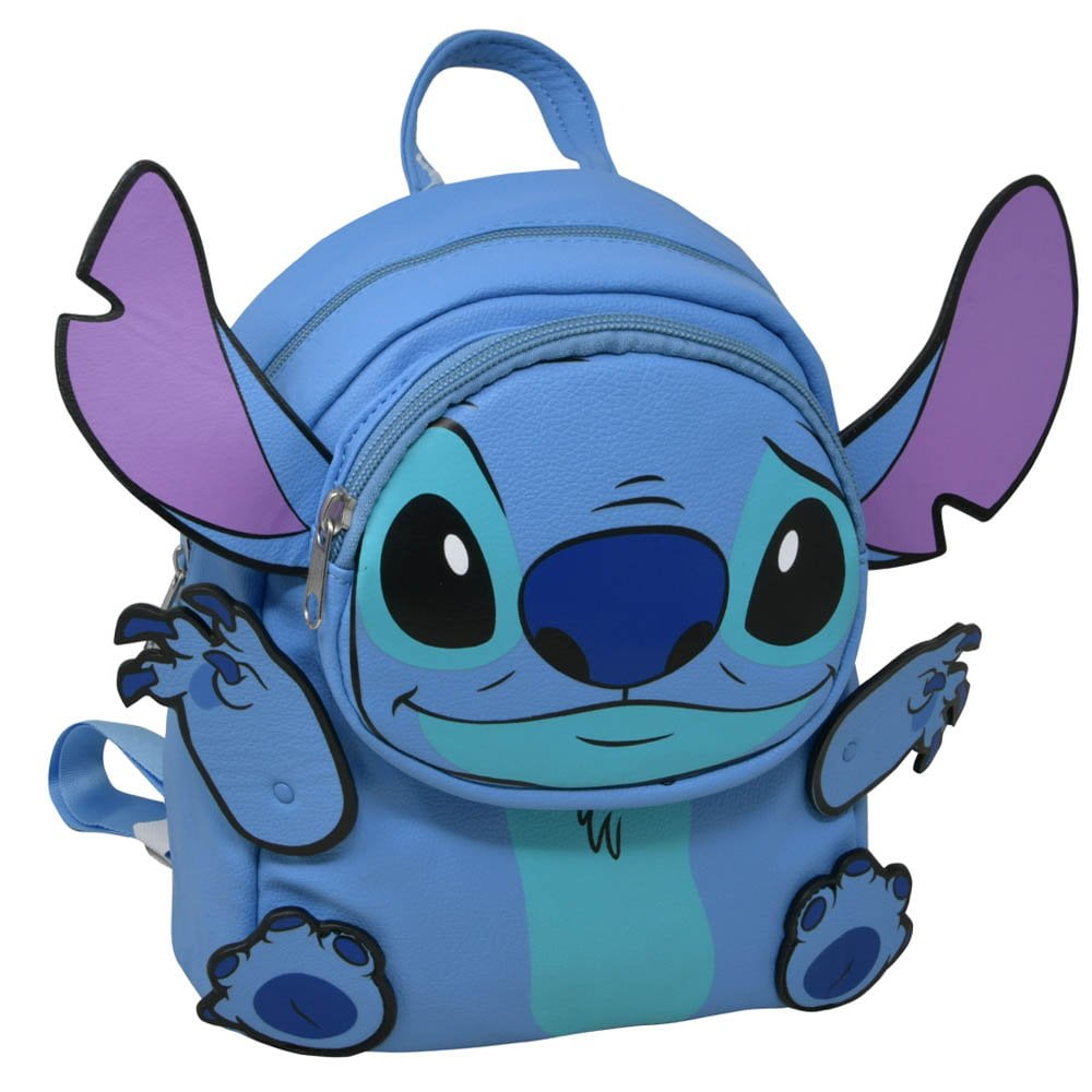 "Stitch Licensed Small Pack 10"" Mini Deluxe Backpack for Kids with 1