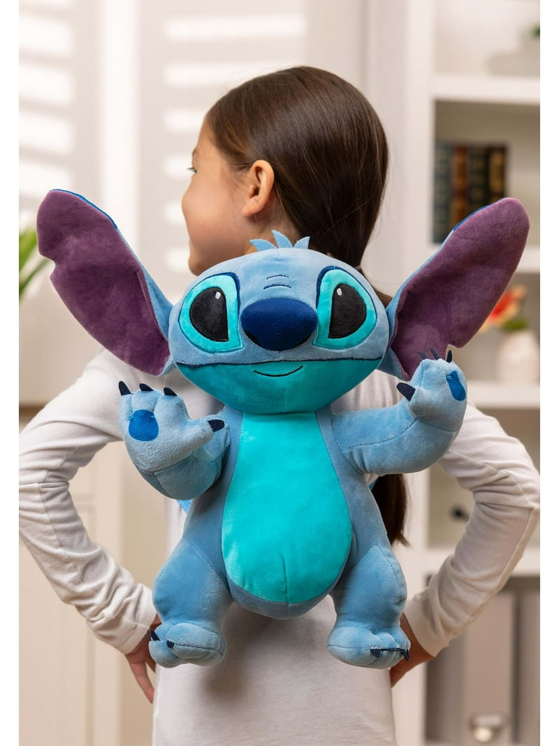 Disney Stitch 15'' Soft Figure School Book Bag, Kids Plush
