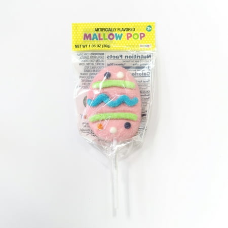 Bendon Easter Egg Mallow Pops, Soft Vanilla Marshmallow Candy Eggs on Stick, Easter Basket Stuffers, Kids & Family Treats