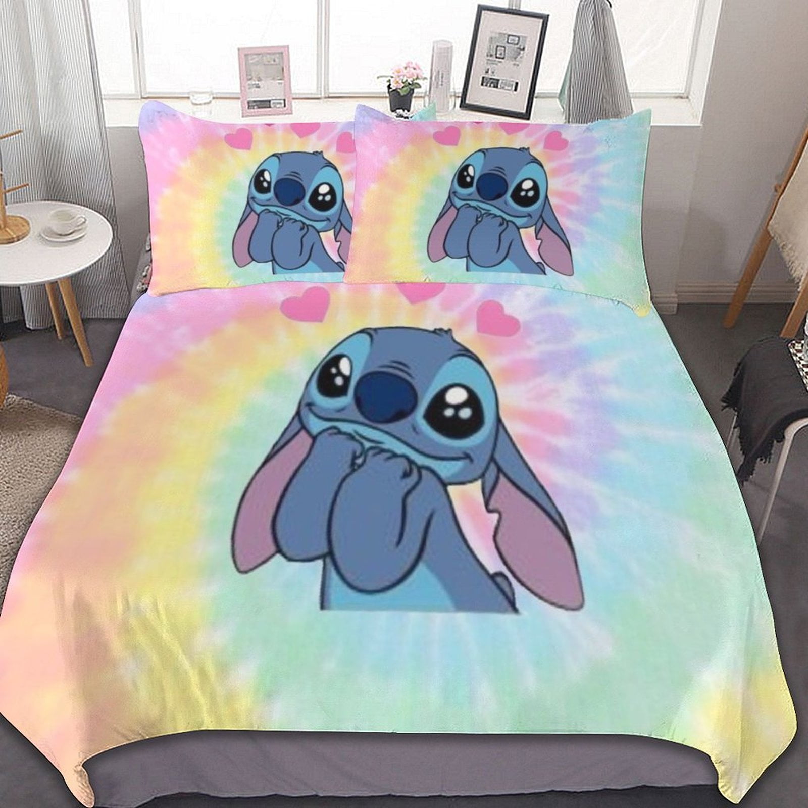  Stitch Bedding Set, Girls Super Soft Comforter Cover Set,  Stitch and Angel Quilt Cover for Kids Teen, Microfiber Comforter Cover for  All Season 3pcs with Pillowcases : Home & Kitchen