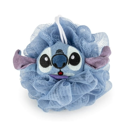 Stitch 3D Loofah, Kids, 5", Polyester, Blue, Disney