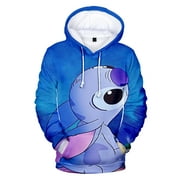 QINGY Stitch 3D Printing Funny Hoodie New Arrival Warm SweatshirtMan Woman Tops