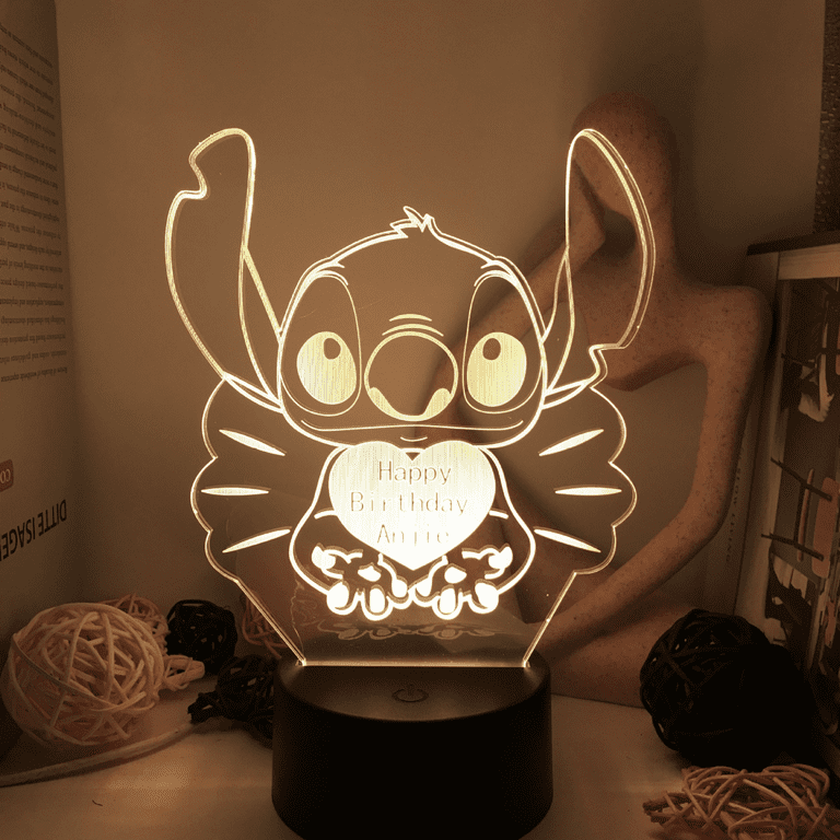 Stitch 3D night light Stitch Gifts for Girls Stitch Night Light 16 Colors Changing with Remote Touch Models Room Decor Stitch Lamp Birthday Party Decoration Present for Kids Walmart