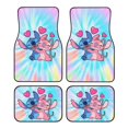 Stitch 4 Piece Car Floor Mats for Front & Rear Anime Cartoon AllSeason
