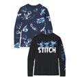 thumbnail image 1 of Stitch 626 Three Cheers, Boys Apparel Graphic Crew Neck LS T-Shirt, 2-Pack, Sizes 4-18 (Little Boys & Big Boys), 1 of 7