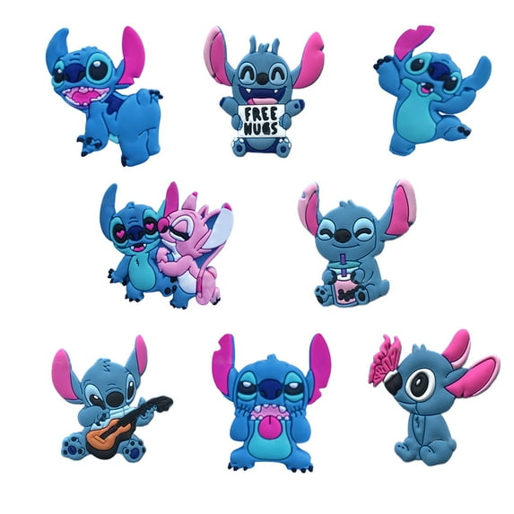 Stitch 8pcs Shoe Charms for Croc Packs,Clog Decor Party Favors Gift for Boys & Girls