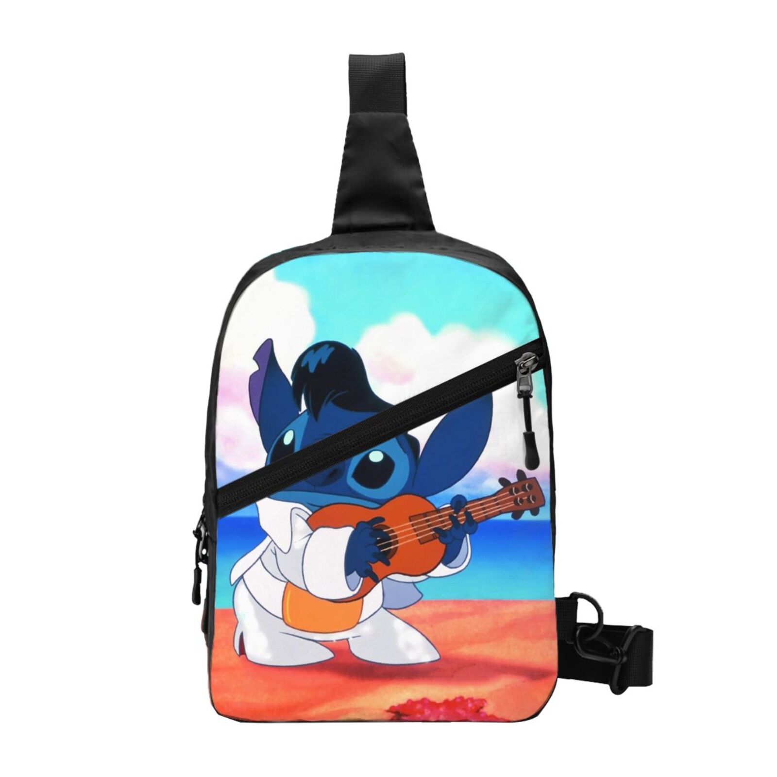 Stitch Adjustable Sling Bag Cute Sling Backpack Crossbody Chest Bag