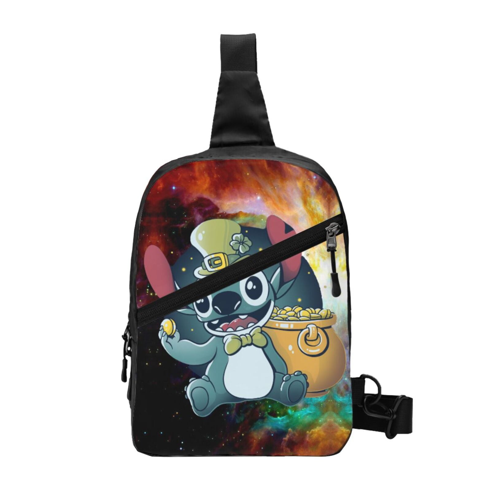 Stitch Adjustable Sling Bag Cute Sling Backpack Crossbody Chest Bag